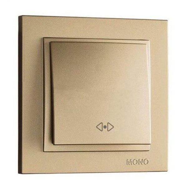 Выключатель Mono Electric Despina одноклавишный перекресный титан 102-222225-112 Выключатель Mono Electric Despina одноклавишный перекресный титан 102-222225-112