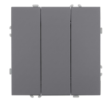 Выключатель 3-клавишный (механизм), STEKKER, 250В, 10А, серия Эмили, RSW10-5108-10, платиново-серый, soft touch 49948