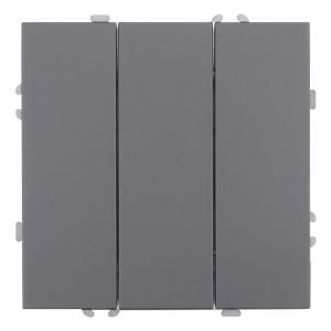 Выключатель 3-клавишный (механизм), STEKKER, 250В, 10А, серия Эмили, RSW10-5108-10, платиново-серый, soft touch 49948