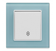 Выключатель одноклавишный проходной Vesta-Electric Exclusive Blue голубой FVK050105SIN