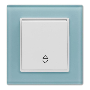 Выключатель одноклавишный проходной Vesta-Electric Exclusive Blue голубой FVK050105SIN