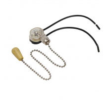 Выключатель для настенного светильника c проводом и деревянным наконечником «Silver», индивидуальная упаковка, 1 шт. REXANT 32-0103-1