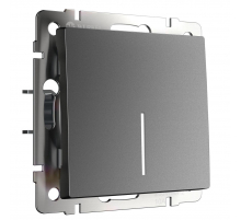 Выключатель Werkel одноклавишный проходной с подсветкой графит W1112164 4690389194337