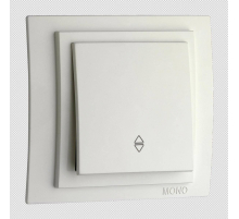 Выключатель Mono Electric Despina/ Larissa одноклавишный проходной белый 500-001925-109