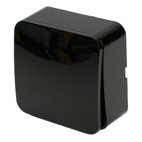 Переключатель одноклавишный Stekker София черный MSW10-12-02 49387