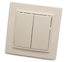 Выключатель двухклавишный Stekker Эрна слоновая кость PSW10-9004-02 39231