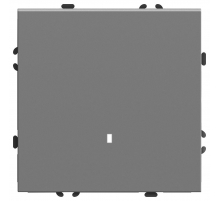 Выключатель 1-клавишный c индикатором (механизм), STEKKER, 250В, 10А, серия Эмили, RSW10-5101-10, платиново-серый, soft touch 49941