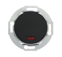 Выключатель LK Studio одноклавишный (схема 1L) с индикатором 16 А, 250 В (черный) Vintage 880208-1