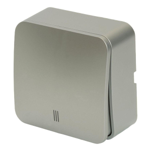 Выключатель одноклавишный Stekker София с подсветкой серебро MSW10-11-20-03 49296