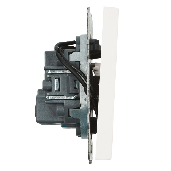 Выключатель двухклавишный Stekker Эмили с подсветкой белый фарфор RSW10-5102-01 49864