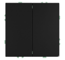 Переключатель перекрестный 2-клавишный (механизм), STEKKER, 250В, 10А, серия Эмили, RSW10-5111-01, черный уголь, soft touch 50167