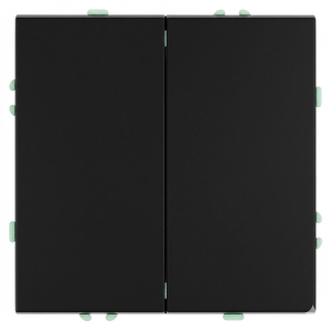 Переключатель перекрестный 2-клавишный (механизм), STEKKER, 250В, 10А, серия Эмили, RSW10-5111-01, черный уголь, soft touch 50167