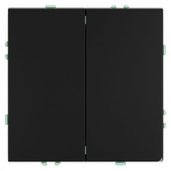 Переключатель перекрестный 2-клавишный (механизм), STEKKER, 250В, 10А, серия Эмили, RSW10-5111-01, черный уголь, soft touch 50167