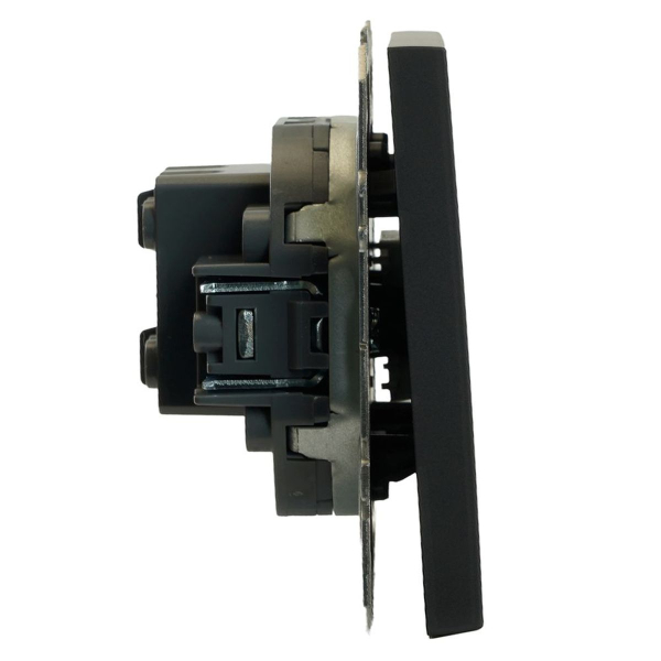 Переключатель перекрестный 1-клавишный (механизм), STEKKER, 250В, 10А, серия Эмили, RSW10-5110-05, черный уголь, soft touch 49845