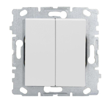 Выключатель двухклавишный Vesta-Electric Roma белый FVK000201BEL