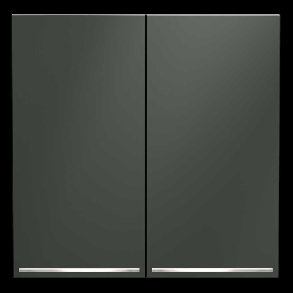 Клавиши для выключателя/переключателя двухклавишного с подсветкой S70 (титан) Voltum VLS000406