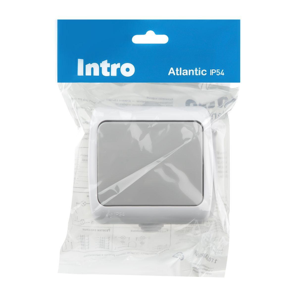 Выключатель одноклавишный ЭРА Intro Atlantic 10AX 250V 5-101-03 Б0050940 Выключатель одноклавишный ЭРА Intro Atlantic 10AX 250V 5-101-03 Б0050940