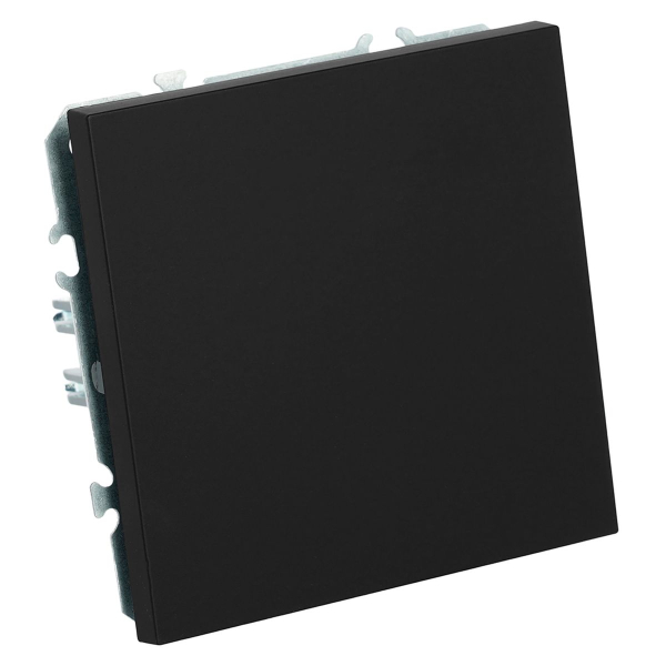 Выключатель 1-клавишный (механизм), СЗК, Stekker, 250В, 10А Эмили, RSW10-5103-05ZK, черный уголь, soft touch 50246