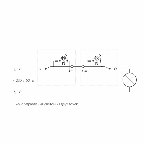Выключатель Werkel одноклавишный проходной с подсветкой графит рифленый W1112104 4690389158421