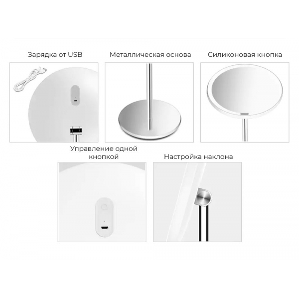 Зеркало настольное Yeelight LED Sensor Makeup Mirror YLGJ01YL Зеркало настольное Yeelight LED Sensor Makeup Mirror YLGJ01YL