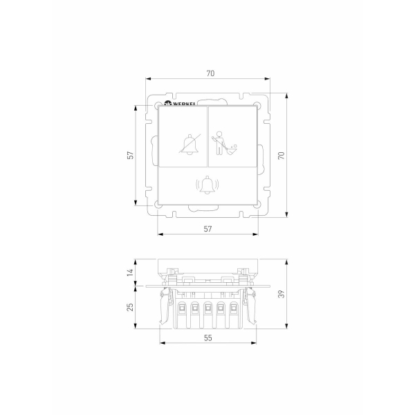 Кнопка звонка для отелей Werkel белый W1114601 4690389171345