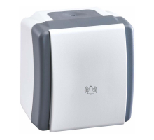 Кнопка звонка Mono Electric Octans IP54 бело-серый 154-020001-107