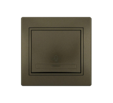 Кнопка звонка Lezard Mira коричневый со вставкой 701-3131-103