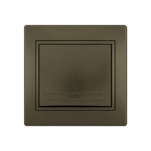 Кнопка звонка Lezard Mira коричневый со вставкой 701-3131-103
