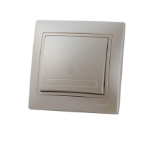 Кнопка звонка Lezard Mira белый жемчуг со вставкой 701-3030-103