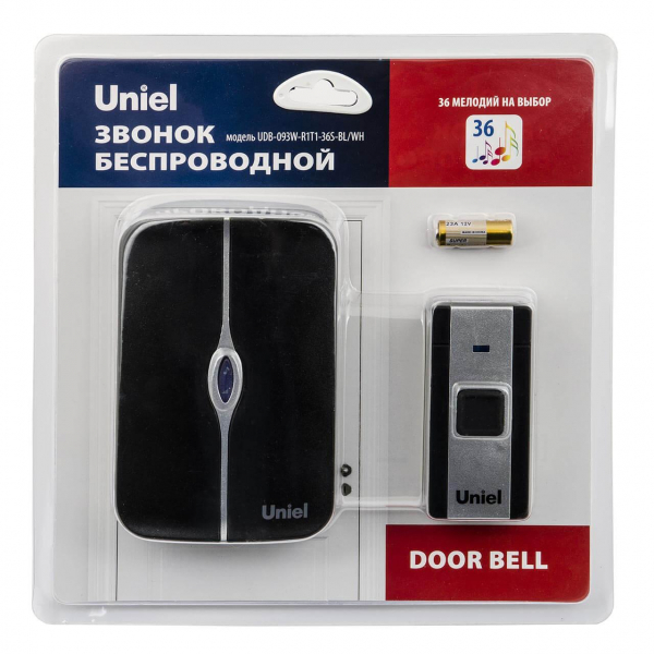 Звонок электронный Uniel UDB-093W-R1T1-36S-BL/WH UL-00006438 Звонок электронный Uniel UDB-093W-R1T1-36S-BL/WH UL-00006438