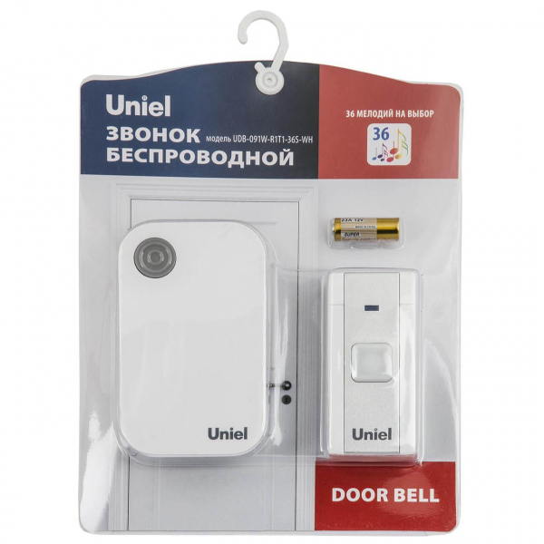 Звонок электронный Uniel UDB-091W-R1T1-36S-WH UL-00006436 Звонок электронный Uniel UDB-091W-R1T1-36S-WH UL-00006436