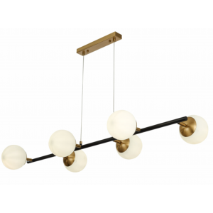 74542/6 ANTIQUE BRASS+BLACK (1) Люстра (RL)