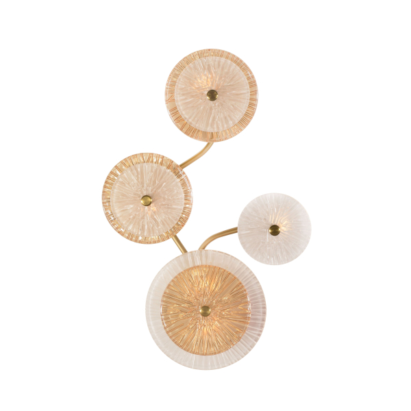 W2895A/5 SPRAY PAINT BRASS+CLEAR+AMBER (1) Настенный светильник  NW