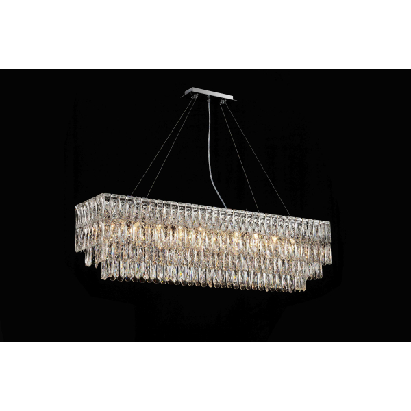 NW075-L1200*W300*H340 RECTANGLE CHROME (1) Люстра (в 2-х коробках) NW