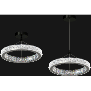 1001-500P BK+CR (1) Люстра RL