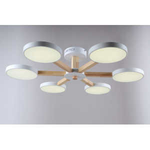 18026STD/6 WHITE+WOOD+WHITE (1) Люстра NW