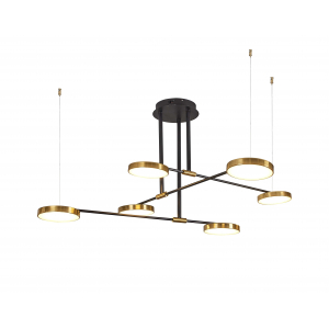 8028DW/6 BRASS+BLACK (1) Люстра (NW)