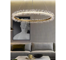 555P-1000 BRONZE+CL (1) Люстра (NW)