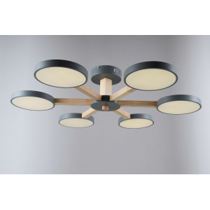 18027STD/6 GREY+WOOD+WHITE (1) Люстра NW