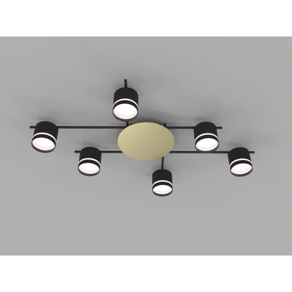 CL-BRIGHT-R001-GX53*6 BK (1) Люстра NW #