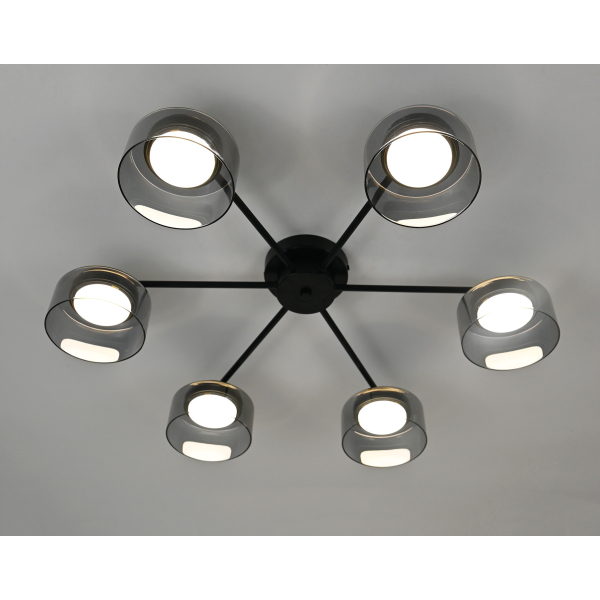 PRD-C 1158-6 BK+SMOKE (1) Люстра RL