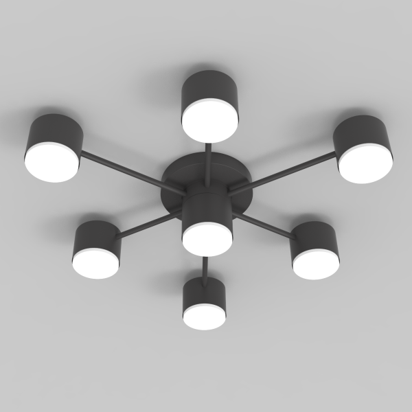 CL-BLACK DOT-R001-GX53*7 BK (1) Люстра RL  #