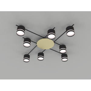 CL-BRIGHT-R001-GX53*8 BK (1) Люстра NW #