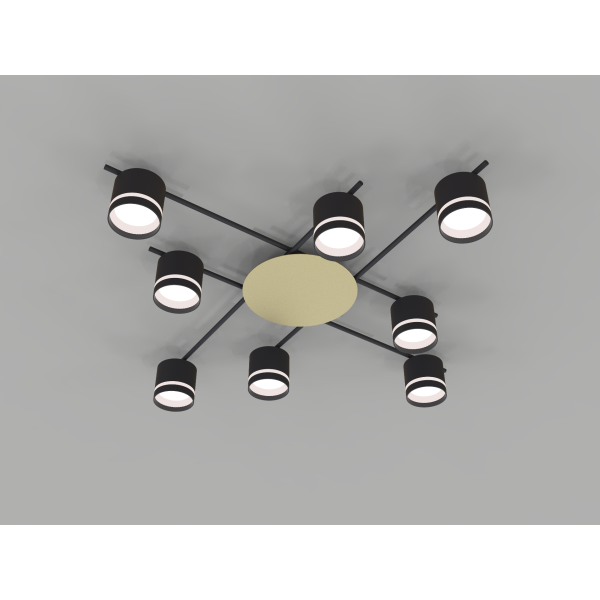 CL-BRIGHT-R001-GX53*8 BK (1) Люстра NW #