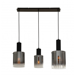 7665-3P BLACK+SMOKY GLASS (1) Люстра NW