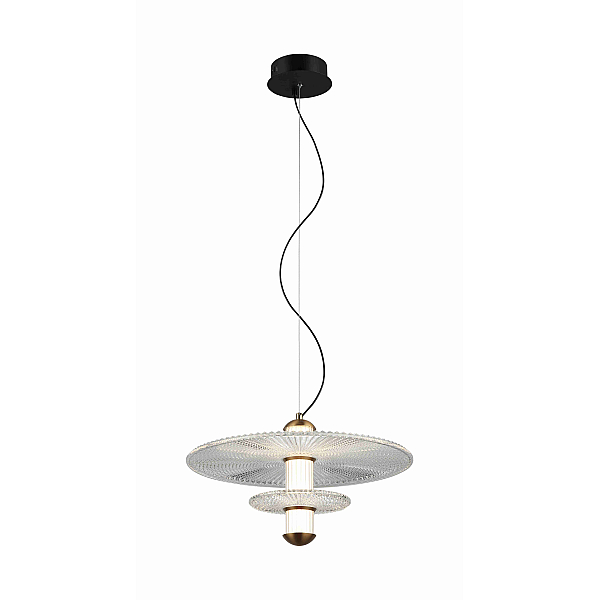 8438MDM-2M BK+GD BLACK+CLEAR (1) Люстра NW