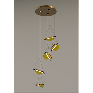 20124MD-45 AMBER GLASS (1) Люстра NW