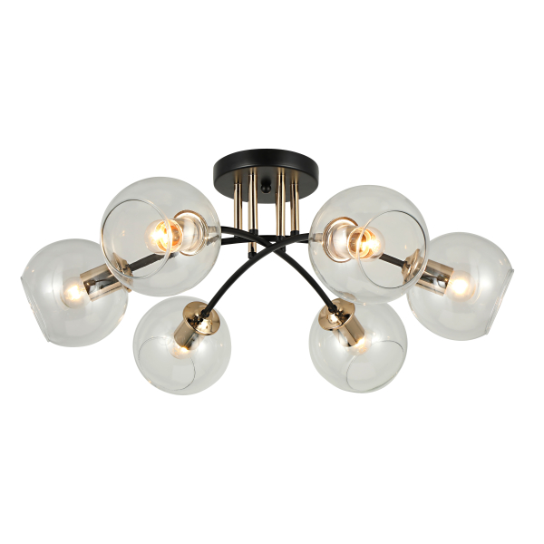 26010/6 GOLD+BLACK (1) Люстра RL