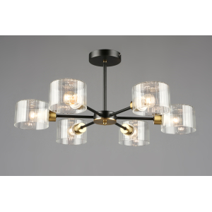 7412/6 BK+COP (1) Люстра RL