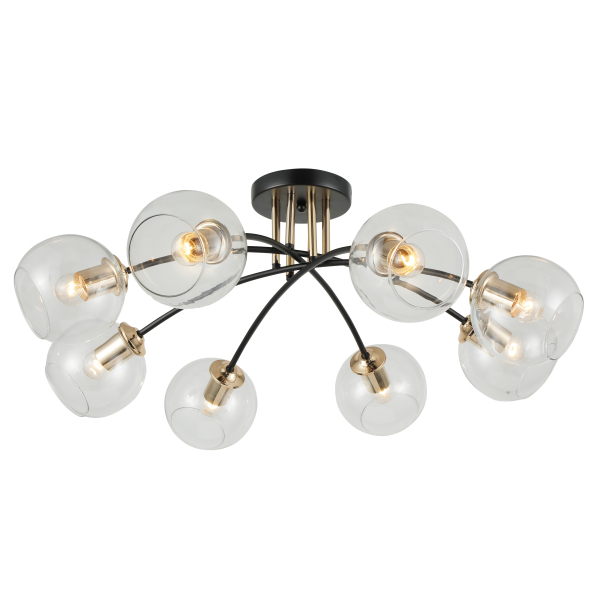 26010/8 GOLD+BLACK (1) Люстра RL